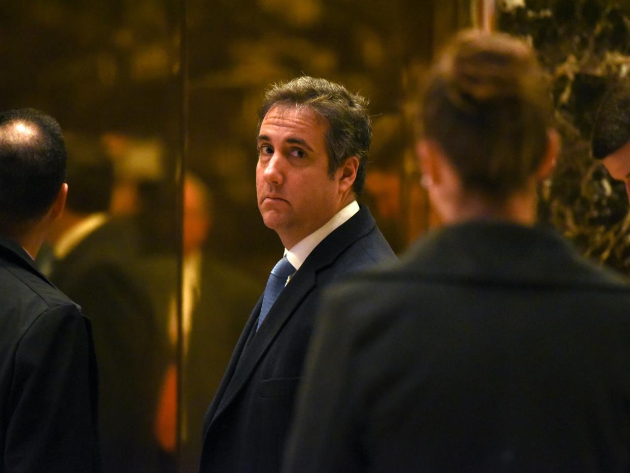 Michael Cohen arrives at Trump Tower in New York earlier this year: Stephanie Keith/Reuters