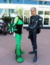 <p>Cosplayer dressed as Peridot from <em>Steven Universe</em> and Spider-Man at Comic-Con International on July 20 in San Diego. (Photo: Angela Kim/Yahoo Entertainment) </p>