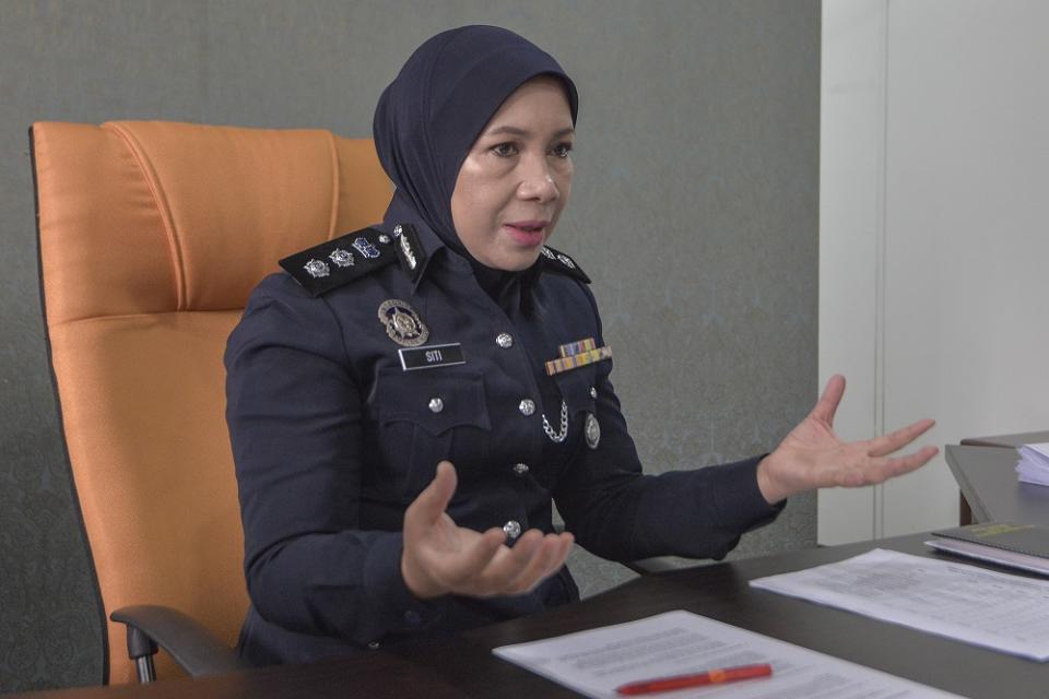 Bukit Aman Sexual, Women and Child Investigations Division principal assistant director Assistant Commissioner Siti Kamsiah Hassan speaks to Malay Mail during an interview in Kuala Lumpur August 18, 2020 ― Picture by Shafwan Zaidon