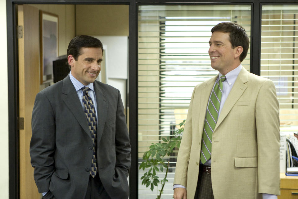 Michael Scott and Andy Bernard on "The Office"