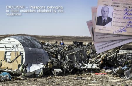 A photo published in Islamic State magazine Dabiq shows what it said were passports belonging to dead Russians "obtained by the mujahideen". Social Media