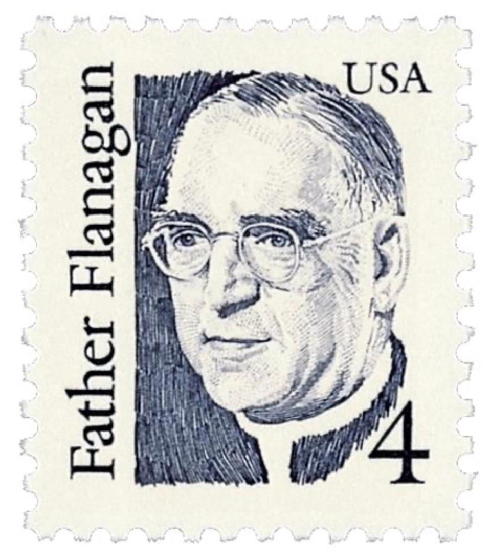 The Rev. Edward J. Flanagan was so famous that in 1986 his face appeared in a stamp series honoring famous Americans. He founded Boys Town near Omaha, Nebraska, in 1917 and in 1948 was laying plans with the Fraternal Order of Police to develop a similar facility at Camp Breckrindige that would have been called Boysville.