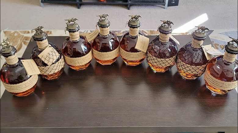 Full set of Blanton's bourbon