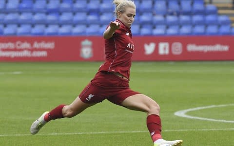 Rhiannon Roberts in action for Liverpool - Credit: Getty images