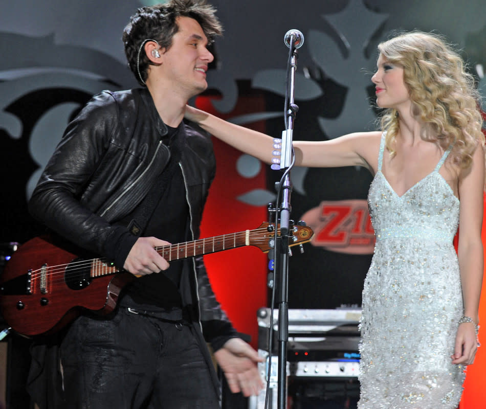 Taylor Swift and John Mayer in December 2009<p>Theo Wargo/WireImage for Clear Channel Radio New York</p>