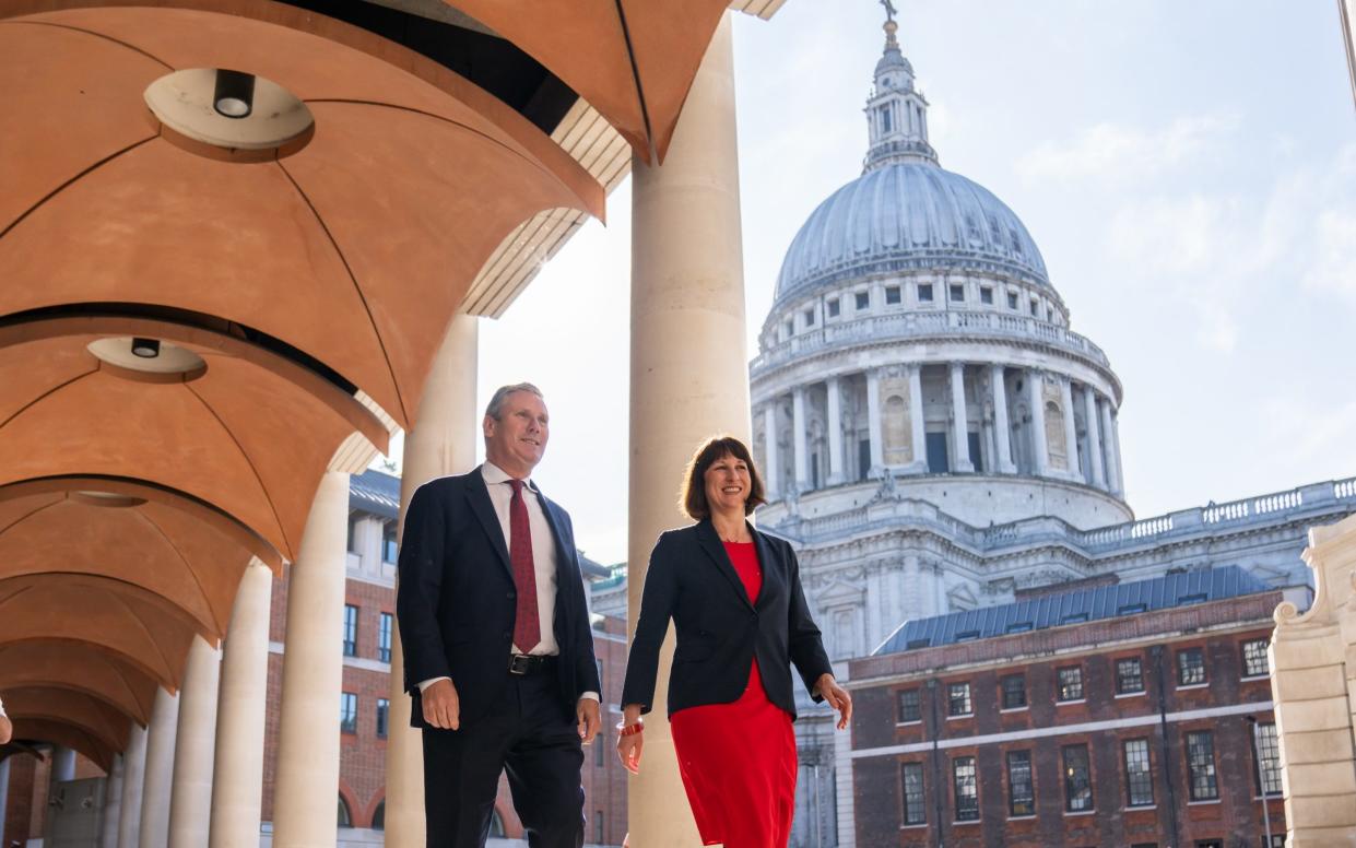 Sir Keir Starmer and Rachel Reeves attended a meeting in Edinburgh with Bloomberg and several other financial services companies in December