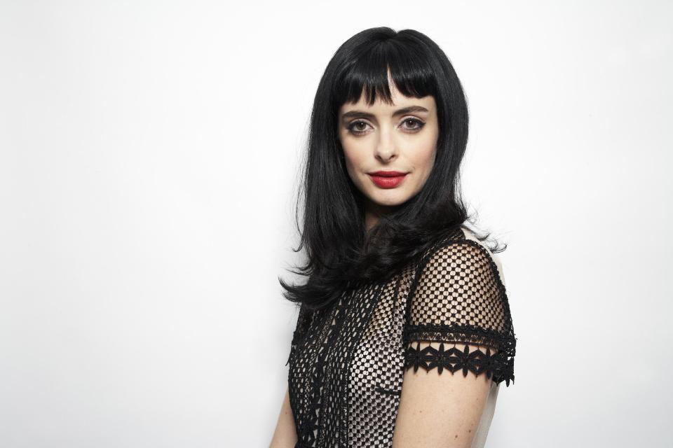 This Oct. 23, 2012 photo shows American actress and former model Krysten Ritter posing in New York. Ritter stars in the comedy series, "Don't Trust the B---- in Apartment 23." (Photo by Dan Hallman/Invision/AP)