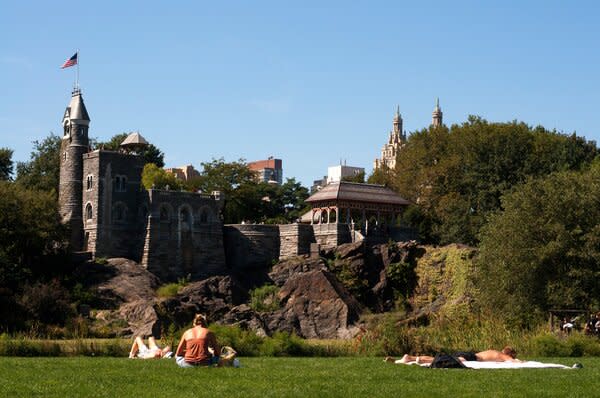 Belvedere Castle, a folly in New York City’s Central Park, was designed by British architects Calvert Vaux and Jacob Wrey Mould in 1867.