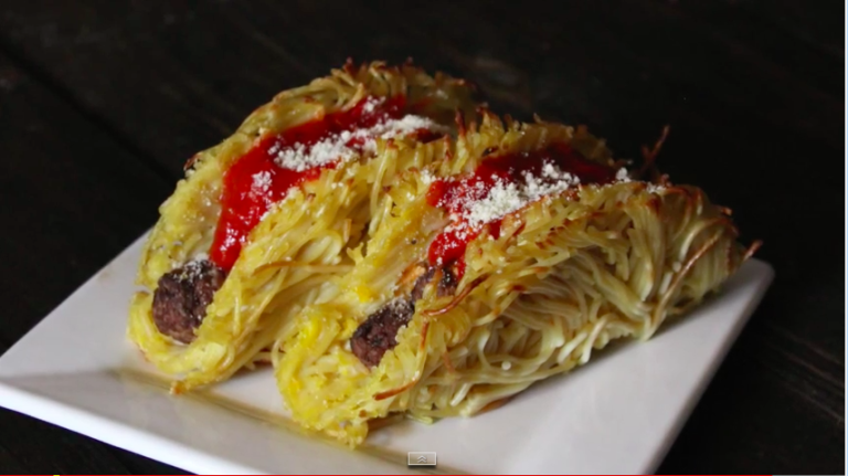 Spaghetti & Meatball Tacos