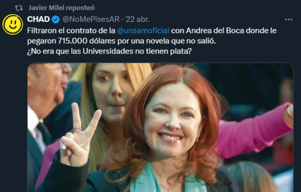 La publicación que el Presidente compartió en su cuenta oficial de X.