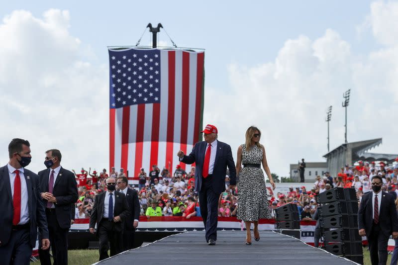 U.S. President Trump holds a campaign rally in Tampa, Florida