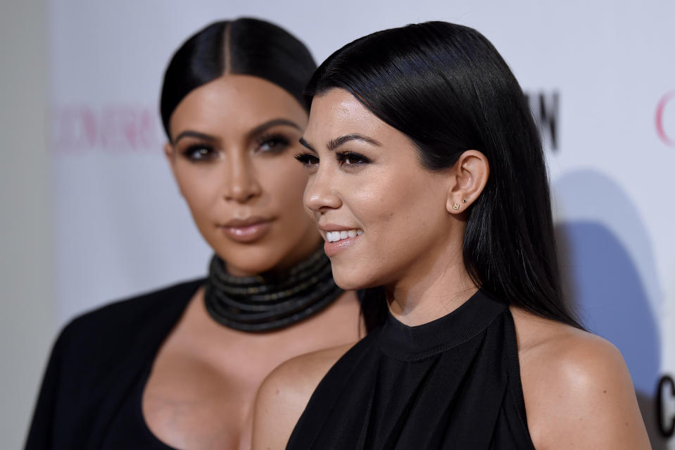 Kourtney Kardashian and Kim Kardashian together