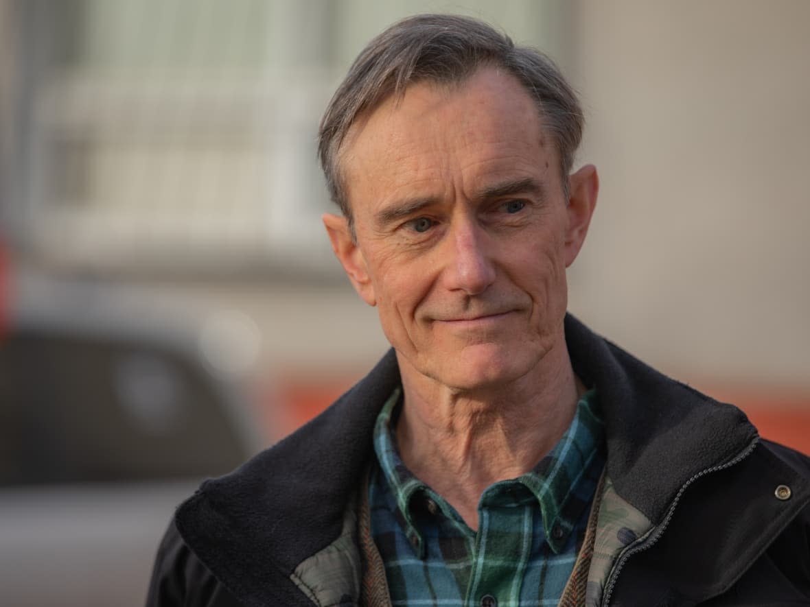 Dr. Charles Hoffe is shown during the Doctors on Tour stop in Terrace, B.C., on Jan. 26. (Georgie Smyth/CBC - image credit)