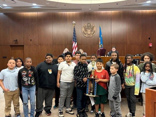 Local elementary school students were honored by federal judges as part of an essay contest recently.