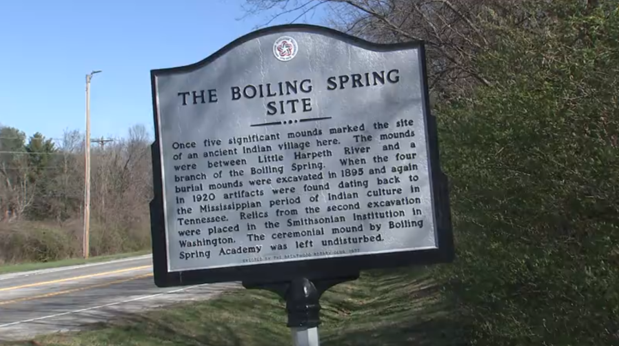 The Boiling Spring Site (WKRN photo)