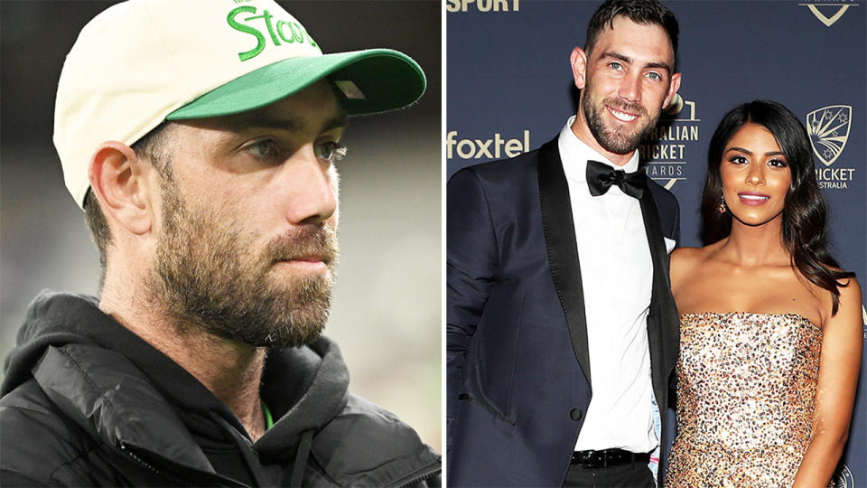 Glenn Maxwell, pictured here with wife Vini.