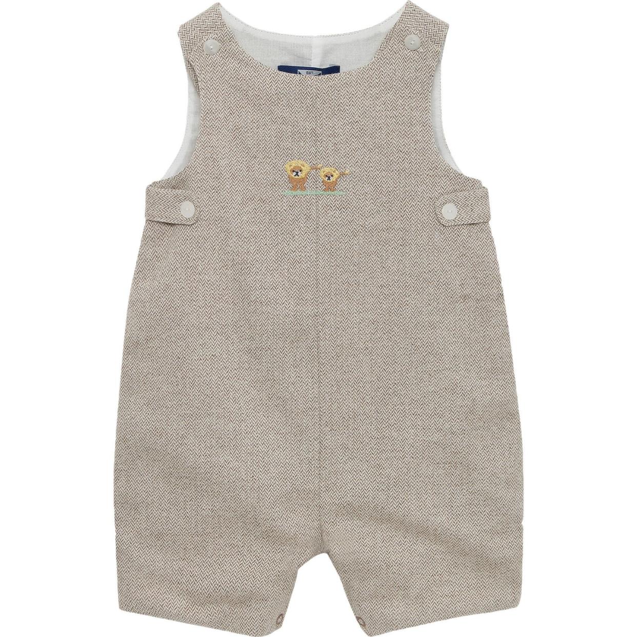 Trotters London Archie Romper, Oatmeal