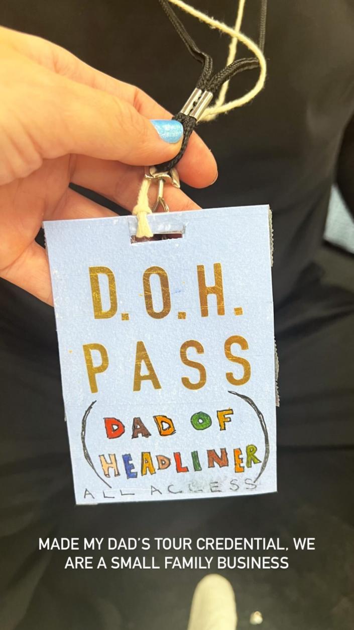 Taylor Swift Shares Sweet Photo of Backstage Pass She Made for Her Dad Ahead of Eras Tour
