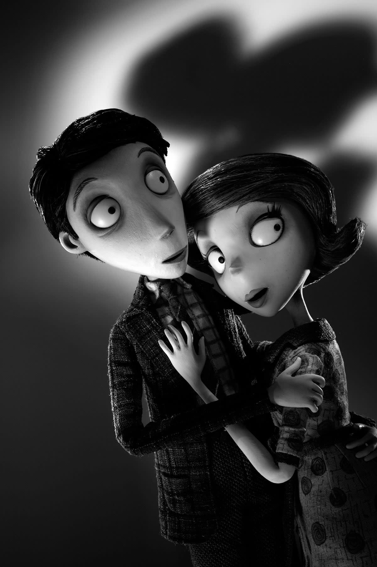 Jet black hair and ghoulishly big eyes: Burton’s 2012 stop-motion film ‘Frankenweenie’ (Shutterstock)