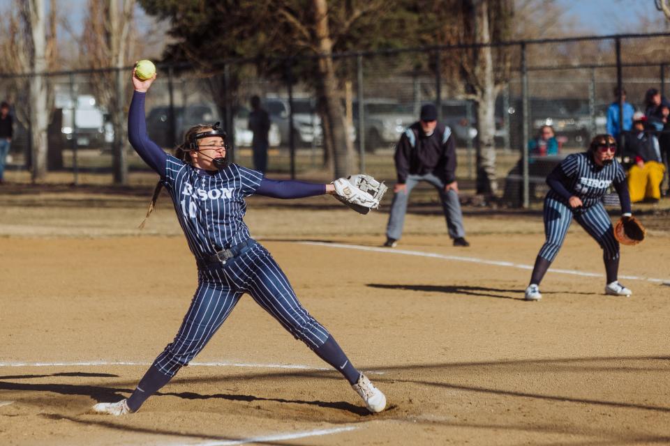 Great Falls High pitcher Tehneson Ehnes delivers to the plate in a game earlier this season.