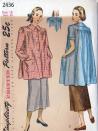 <p>Long, billowy button-downs were a sure tell sign that a woman in the 1940s was expecting.</p>