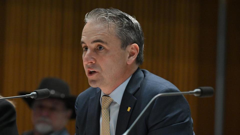 Commonwealth Bank CEO Officer Matt Comyn at Parliament House, Canberra