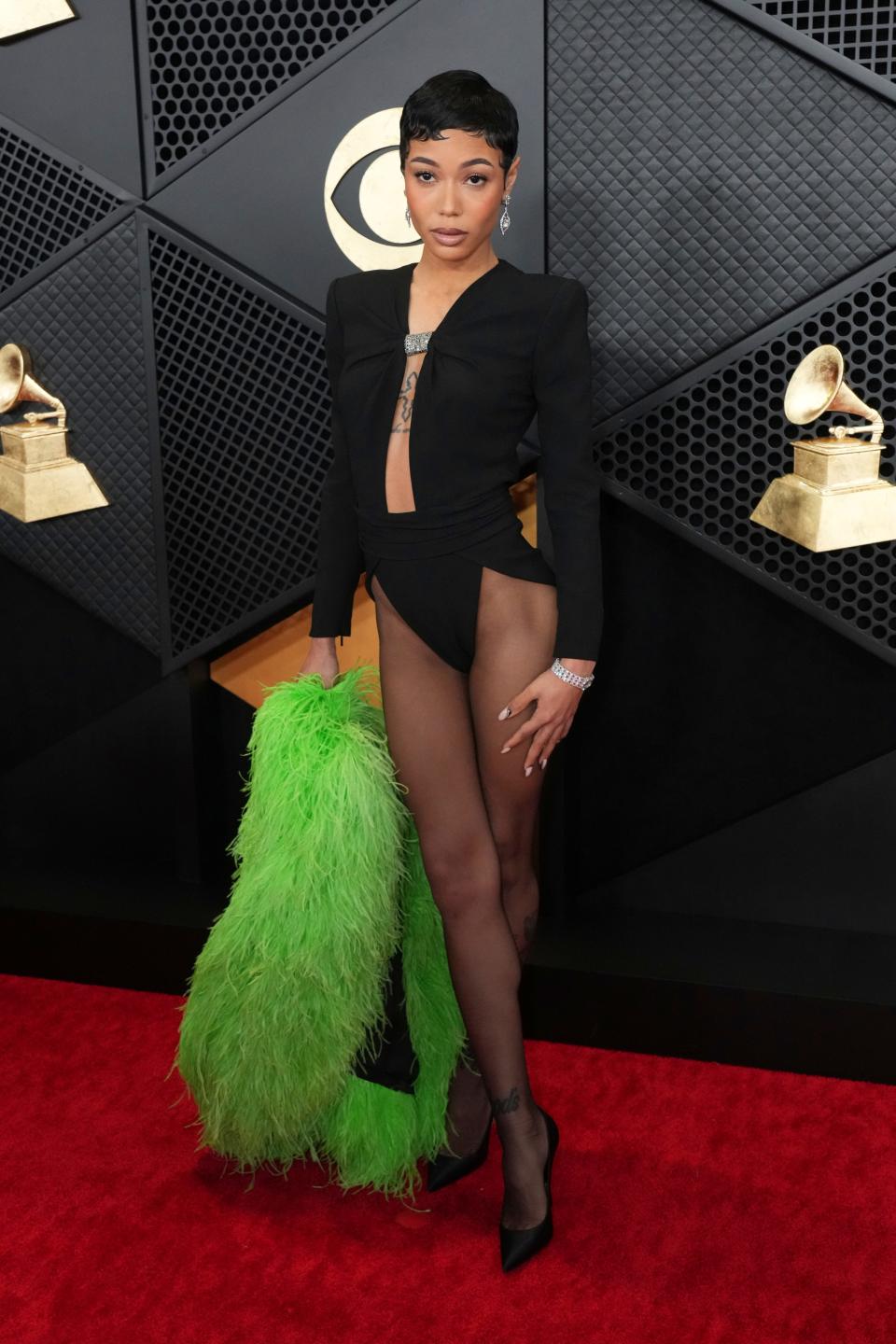 Coi Leray attends the 2024 Grammy Awards