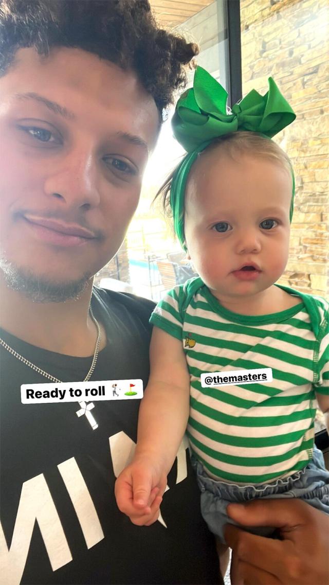 Patrick Mahomes Snaps Selfie with Daughter Sterling Before Heading