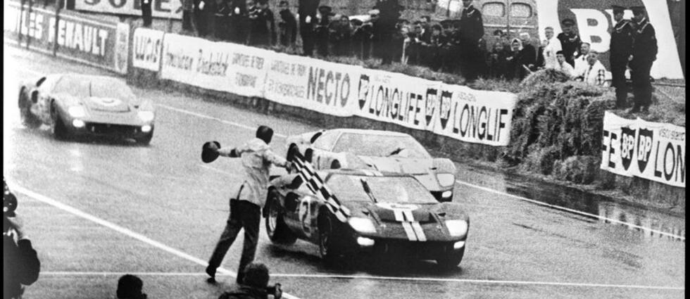 Après deux tentatives infructueuses, Ford emporte sa première victoire aux 24 Heures du Mans avec un triplé historique en 1966.  - Credit:Ford