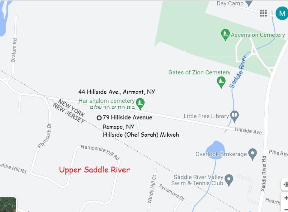 The two facilities are across Hillside Avenue from each other on the New York State border next to Upper Saddle River.