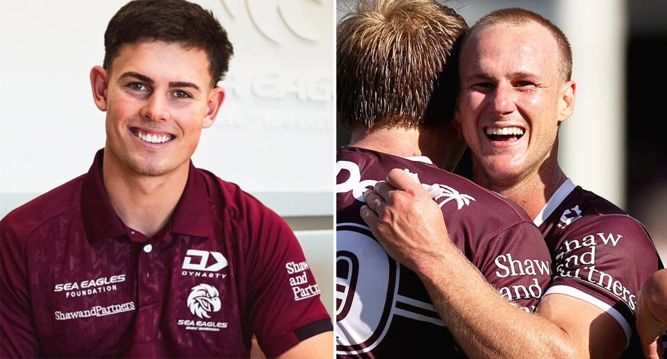 Schoolboy rugby star Joey Walsh is being touted as a potential successor to Manly captain Daly Cherry-Evans at the Sea Eagles. Pic: Sea Eagles/Getty 