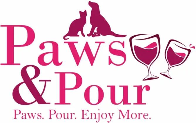 Paws and Pour logo