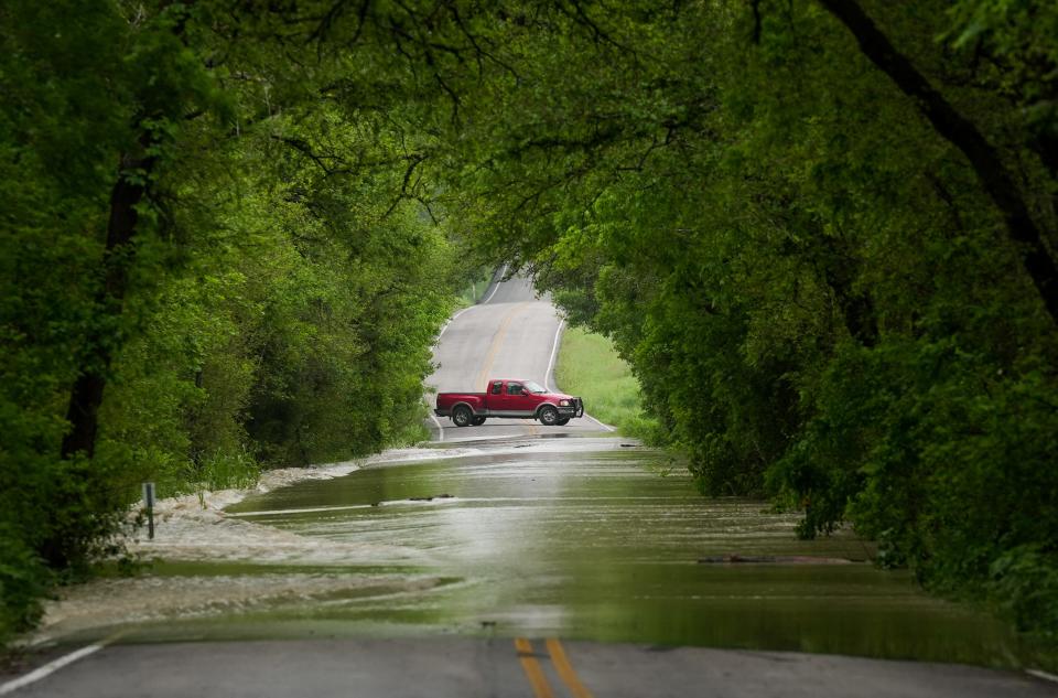 Authorities warn about the risks of flooded roadways and remind motorists to "turn around, don't drown."