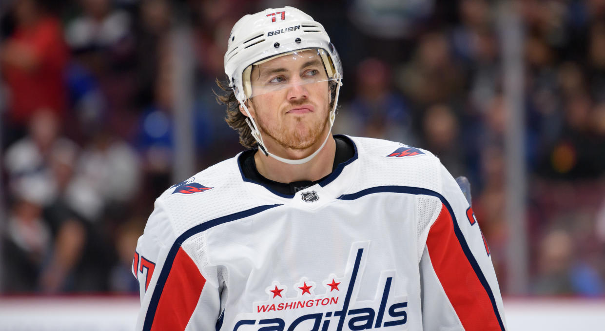 T.J. Oshie is off to a great start, but the rate at which he is scoring goals doesn't seem sustainable. (Photo by Derek Cain/NHLI via Getty Images)