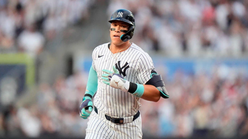 洋基主砲「法官」賈吉（Aaron Judge），不僅4打數全槓龜還苦吞2K。美聯社