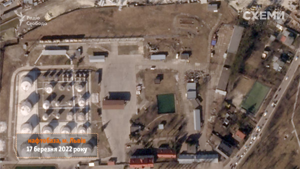 Oil depot, Lviv, March 17, 2022 <span class="copyright">RFE/RL</span>