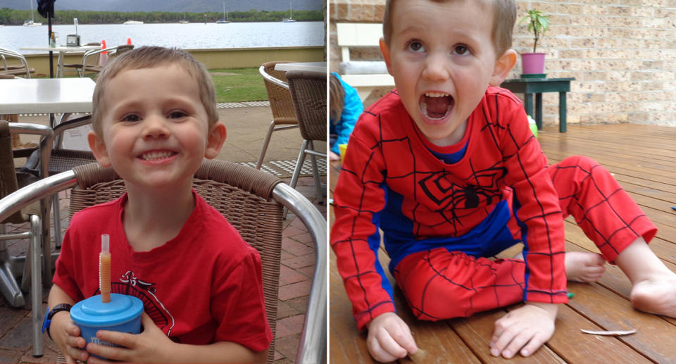 Two supplied images show three year old boy William Tyrrell.