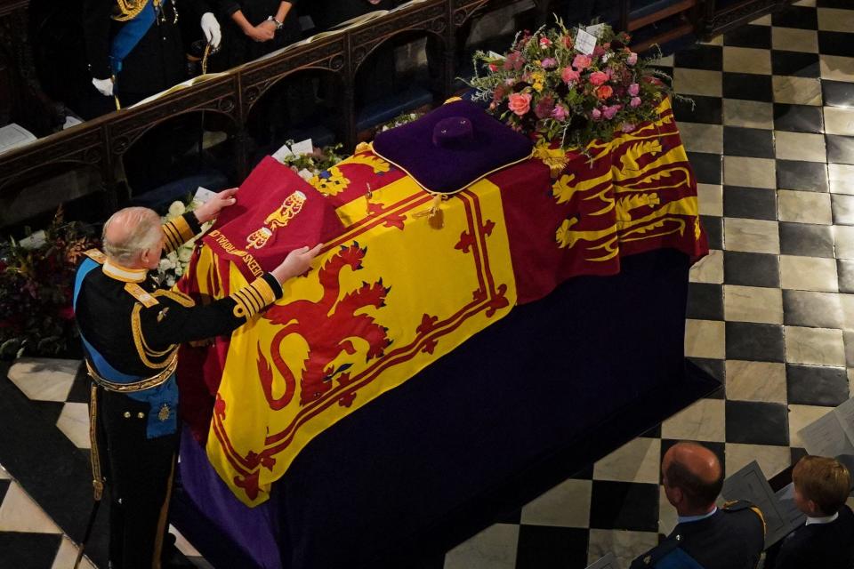 King Charles at Queen Elizabeth II's funeral