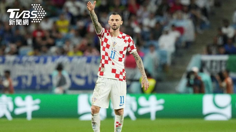 克羅埃西亞防守中場布羅佐維奇（Marcelo Brozovic）今（6）日單場跑動16.7公里，創下世足賽最多紀錄。（圖／達志影像美聯社）