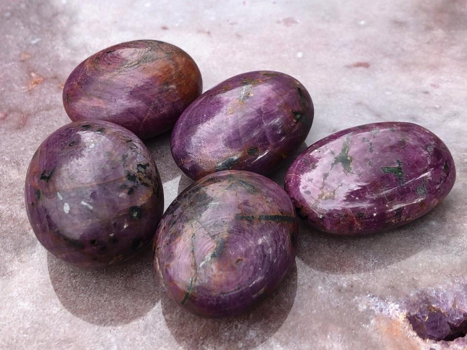 8) Ruby Palm Stones