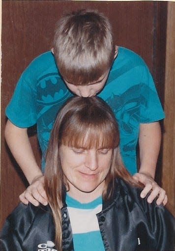 Michael Politte with his mother, Rita