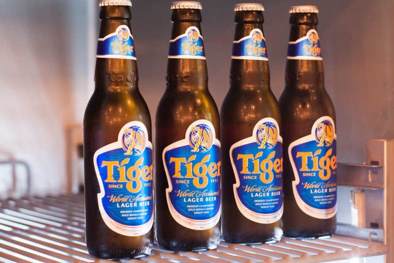 village nasi lemak tiger beer