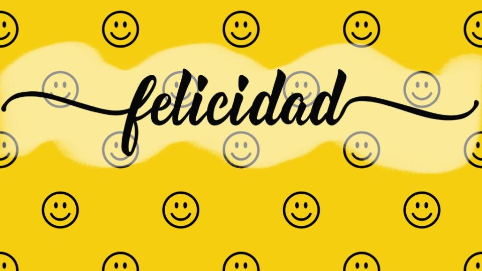 Smilies y la palabra 'felicidad'