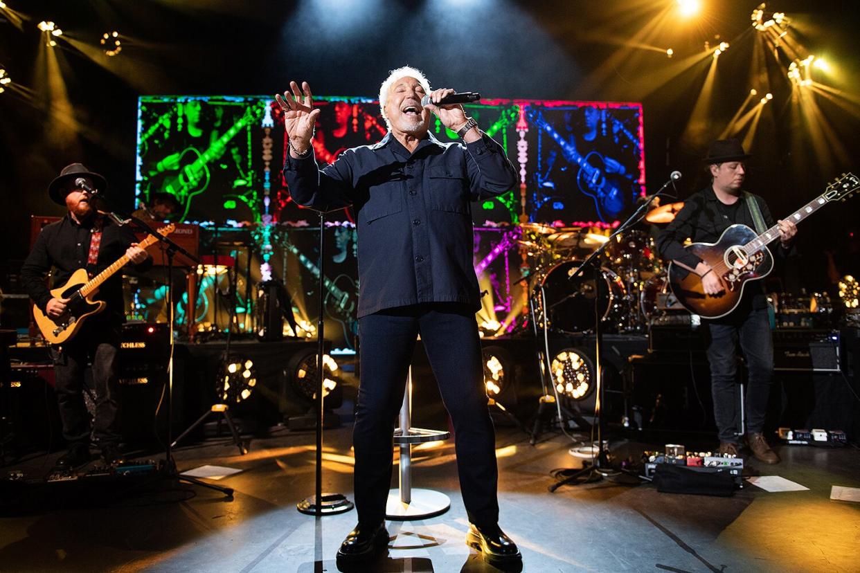 Tom Jones performs at O2 Shepherd's Bush Empire on July 27, 2021 in London, England.