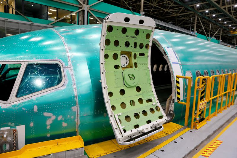 FILE PHOTO: Boeing 737 MAX aircraft are assembled at the company's plant in Renton