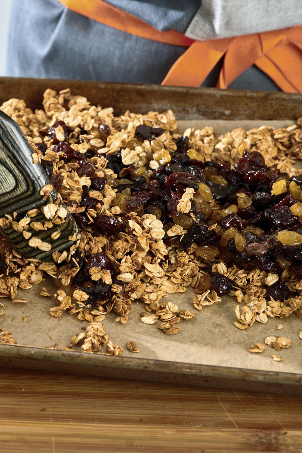 This November 2021 image shows a recipe for homemade granola in New York. (Katie Workman via AP)