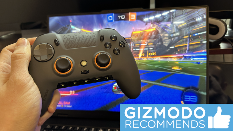 The Envision Pro certainly won’t improve my Rocket League career, but it does at least feel nice in the hand. - Photo: Kyle Barr / Gizmodo