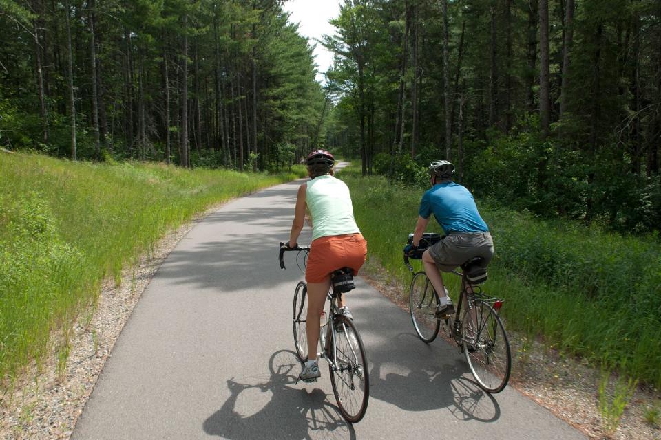 Biking on Heartland/Paul Bunyan bike trail