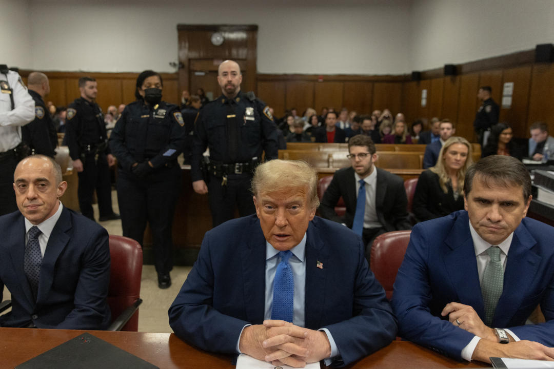 Donald Trump in Manhattan criminal court.