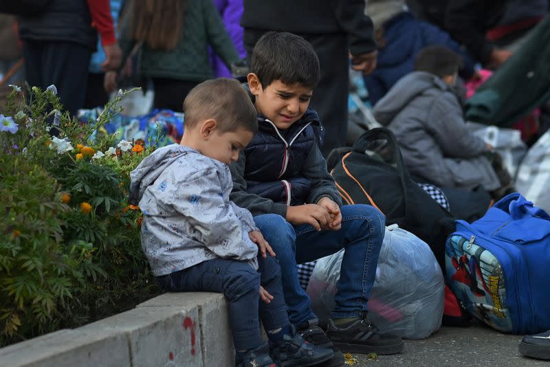 A picture and its story: Fleeing from Nagorno-Karabakh on the mountain road west